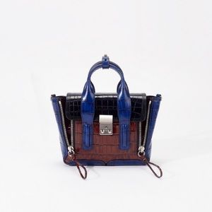 3.1 Phillip Lim Pashli Croc Mini Satchel